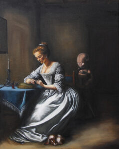 								 								 								 								 Gezonken meesters - Ter Borch 
2024, olieverf op doek
								